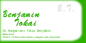 benjamin tokai business card